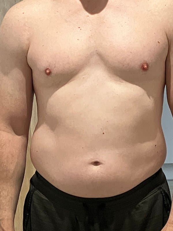 Before: June 2025, 23% body fat